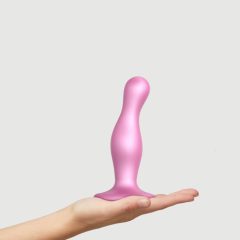 Strap-on-me Curvy M - wavy, footed dildo (pink)