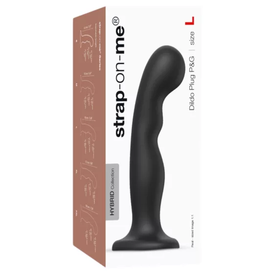 Strap-on-me P&G L - Curved Suction Cup Dildo (Black)