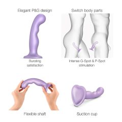 Strap-on-Me P&G S - Curved Suction Cup Dildo (Purple)