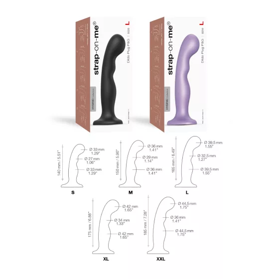 Strap-on-Me P&G S - Curved Suction Cup Dildo (Purple)