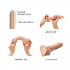   Strap-on-me S - double-layer, footed, lifelike dildo (natural)