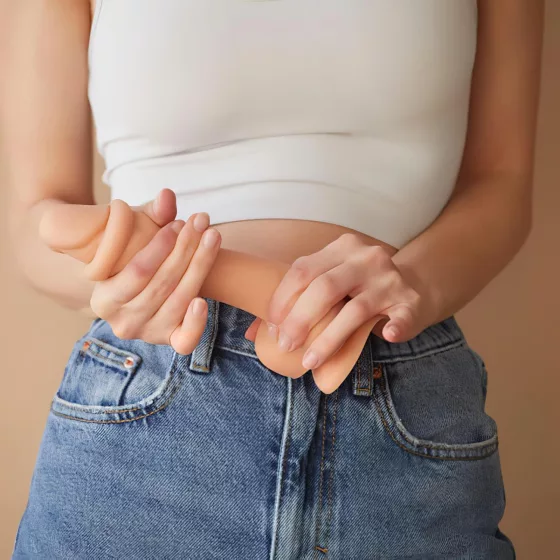 Strap-on-me S - Dual Layer Suction Cup Dildo (Natural)