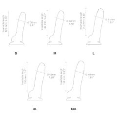 Strap-on-me M - Dual Layer Suction Cup Dildo (Black)