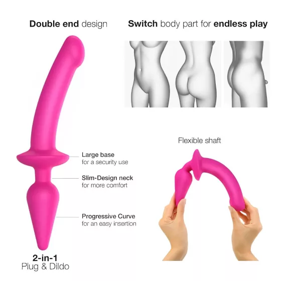 / Strap-on-me Switch Semi-Realistic XXL - 2-in-1 Dildo (Pink)