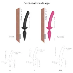 Strap-on-me Switch Semi-Realistic XXL - 2-in-1 dildo (pink)
