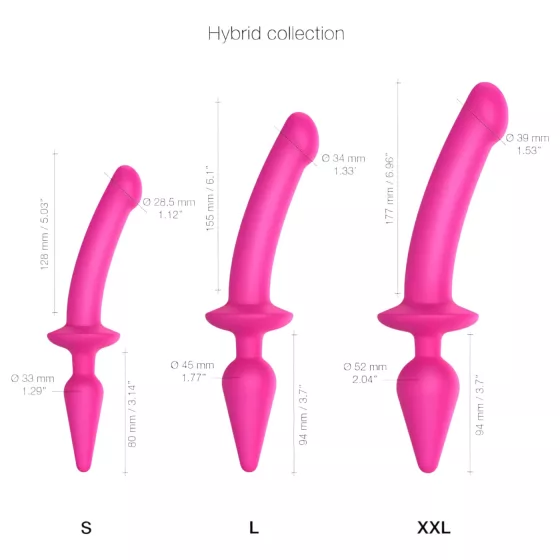 / Strap-on-me Switch Semi-Realistic XXL - 2-in-1 Dildo (Pink)