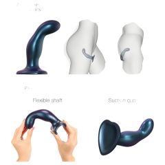 Strap-on-me Snaky M - Curved Anal Dildo (Blue)