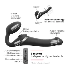 Strap-on-me S - Wearable Airwave Vibrator - (Black)