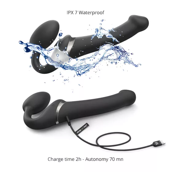 Strap-on-me S - Wearable Airwave Vibrator - (Black)