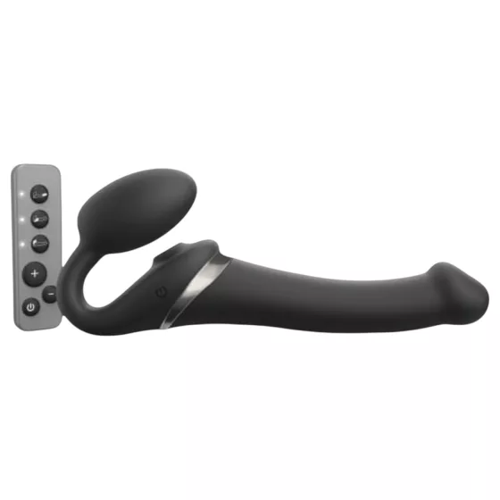 Strap-on-me M – Air Pulse Strap-On Vibrator (Black)