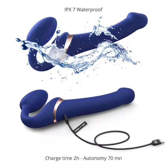 Strap-on-me M - Wearable Airwave Vibrator (Blue)