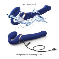   Strap-on-me L - Strapless strap-on air vibrator - large (blue)