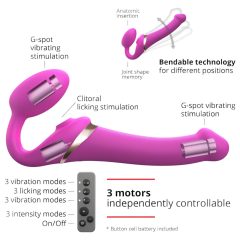 Strap-on-me M - Airwave Strap-On Vibrator (Pink)