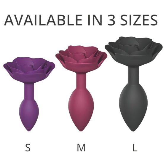 Love to Love Open Roses S - Silicone Anal Plug (Purple)