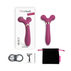   Love to Love Fireball - rechargeable 2in1 massaging vibrator (burgundy)