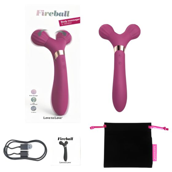 Love to Love Fireball - Rechargeable 2-in-1 Massager Vibrator (Red)