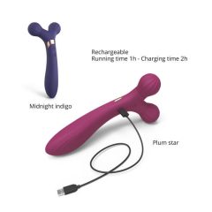   Love to Love Fireball - rechargeable 2in1 massaging vibrator (burgundy)