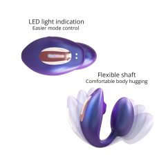   Wonderlover - G-Spot Vibrator with Clitoral Stimulator (Metallic Purple)