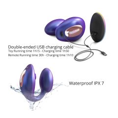   Wonderlover - G-Spot Vibrator with Clitoral Stimulator (Metallic Purple)