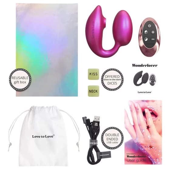 Clitoral and G-spot Vibrator Wonderlover (Metallic Pink) 