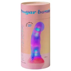   Love to Love Sugar Bomb - light‑up LED silicone dildo (pink-yellow) - 16.9 cm