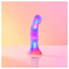   Love to Love Sugar Bomb - light‑up LED silicone dildo (pink-yellow) - 16.9 cm