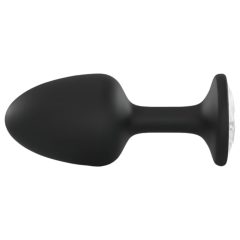   Dorcel Geisha Plug Diamond M - Black Anal Plug with White Jewel