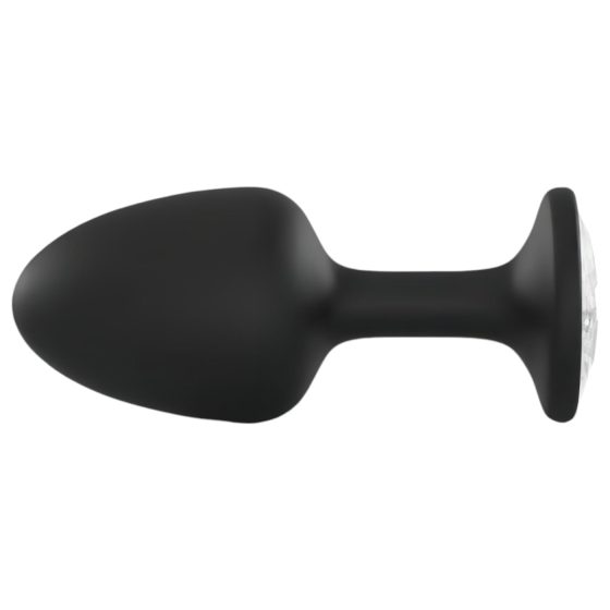 Dorcel Geisha Plug Diamond M - Black Anal Plug with White Jewel