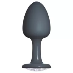   Dorcel Geisha Diamond Plug L - Black Anal Plug with White Gem
