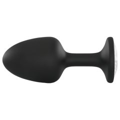   Dorcel Geisha Diamond Plug L - Black Anal Plug with White Gem