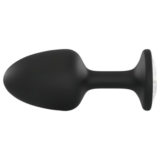 Dorcel Geisha Diamond Plug L - Black Anal Plug with White Gem
