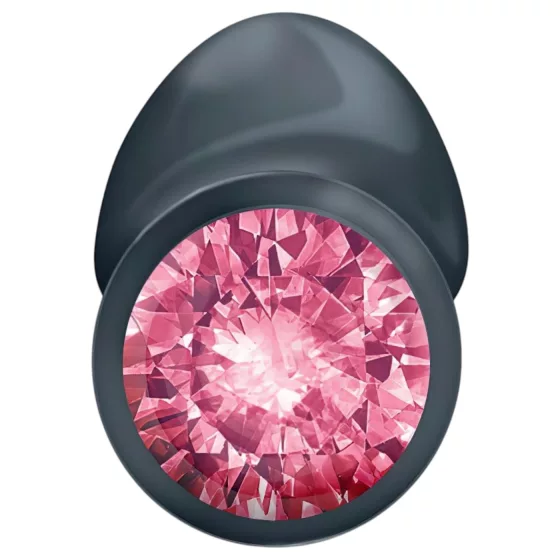 Dorcel Geisha Ruby L - Black Anal Plug with Pink Gem