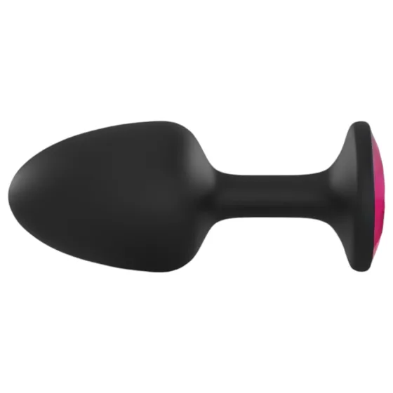 Dorcel Geisha Ruby L - Black Anal Plug with Pink Gem