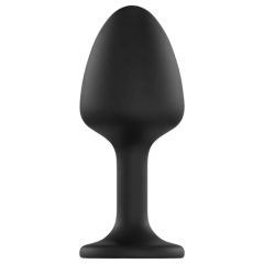   Dorcel Geisha Diamond XL Anal Plug - Black with White Gemstone