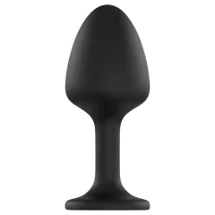   Dorcel Geisha Diamond XL Anal Plug - Black with White Gemstone