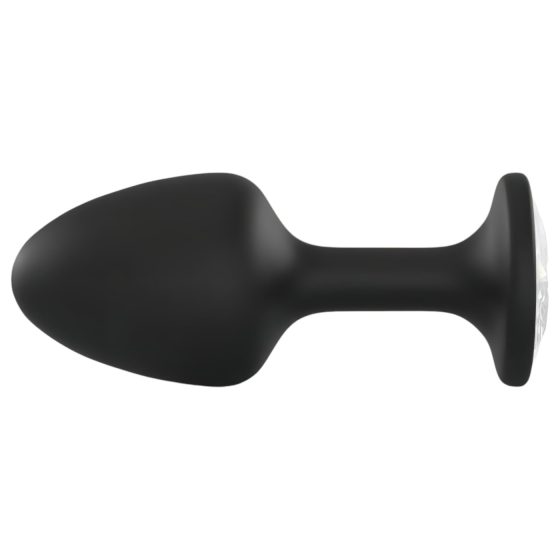 Dorcel Geisha Diamond XL Anal Plug - Black with White Gemstone