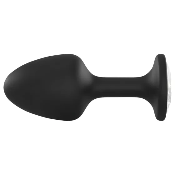 Dorcel Geisha Diamond XL Anal Plug - Black with White Gemstone