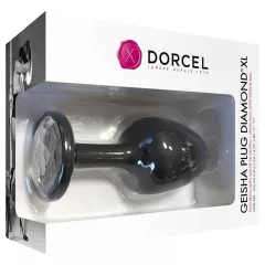   Dorcel Geisha Diamond XL Anal Plug - Black with White Gemstone