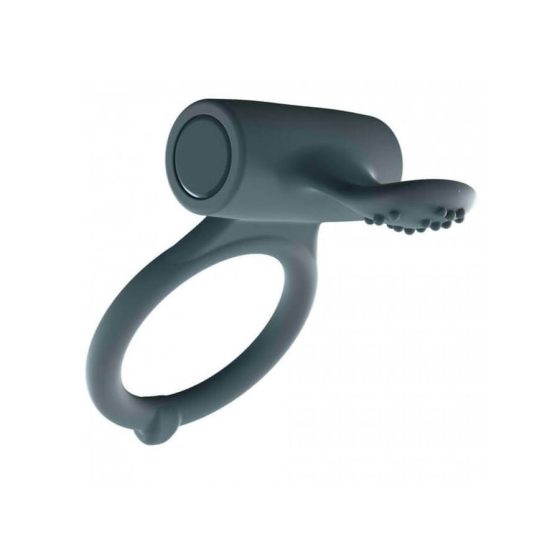 Dorcel Power Clit Plus - battery operated vibrating penis ring (black)