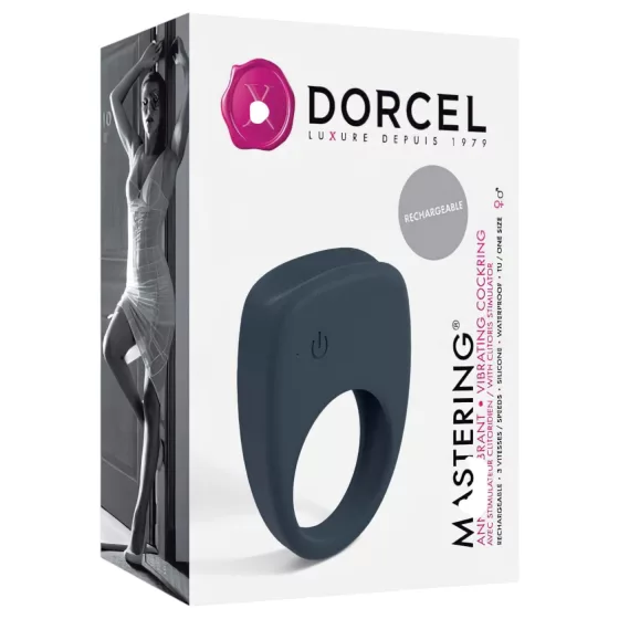 Dorcel Mastering - rechargeable vibrating penis ring (grey)