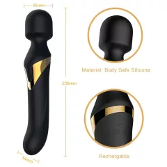 Dorcel Dual Orgasms Gold - 2-in-1 Massaging Vibrator (Black)