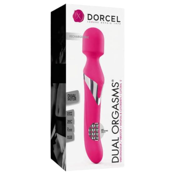 Dorcel Dual Orgasms - Rechargeable 2in1 Massager & Vibrator (Pink)