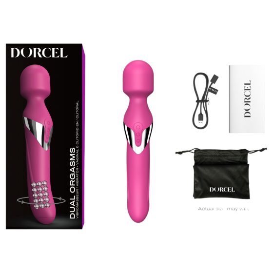 Dorcel Dual Orgasms - Rechargeable 2in1 Massager & Vibrator (Pink)