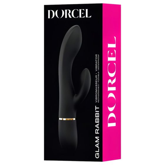 Dorcel Glam Rabbit - Rechargeable Black Vibrator with Clitoral Arm