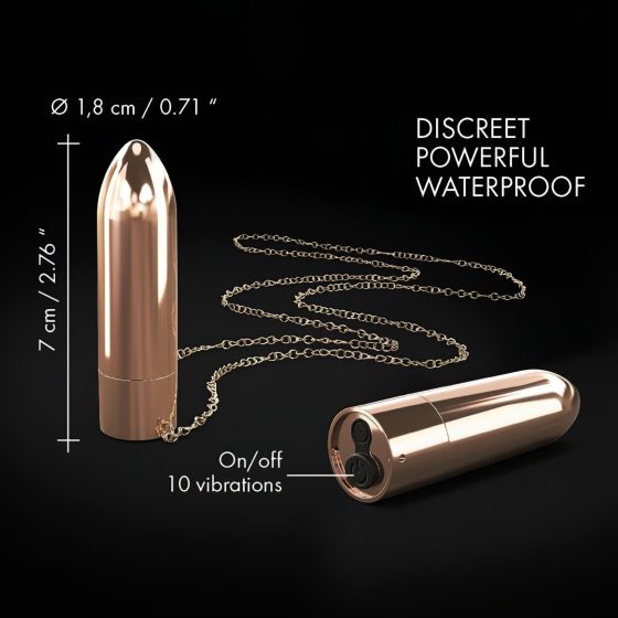 / Dorcel - Waterproof Rose Gold Vibrator Necklace (Rechargeable)