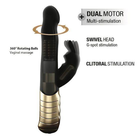 / Dorcel Baby Rabbit 2.0 - Clitoral Vibrator with Arm (Black-Gold)