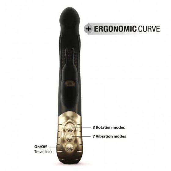 Dorcel Baby Rabbit 2.0 - rechargeable vibrator with wand (black-gold)