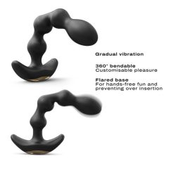   Dorcel Flexi Balls - cordless, radio controlled anal vibrator (black)