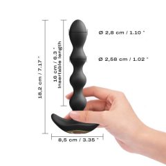   Dorcel Flexi Balls - cordless, radio controlled anal vibrator (black)