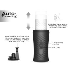   Dorcel Thrust Blow - Rechargeable Thrusting Masturbator (Black)
